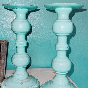 Aqua Candle Holders